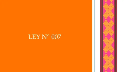 LEY No 007