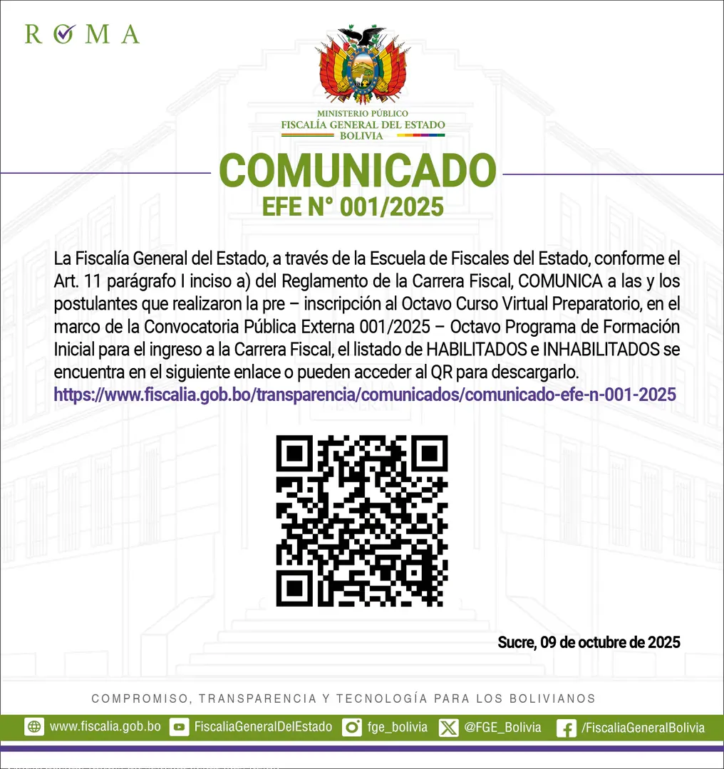 COMUNICADO EFE Nº 001 /2025
