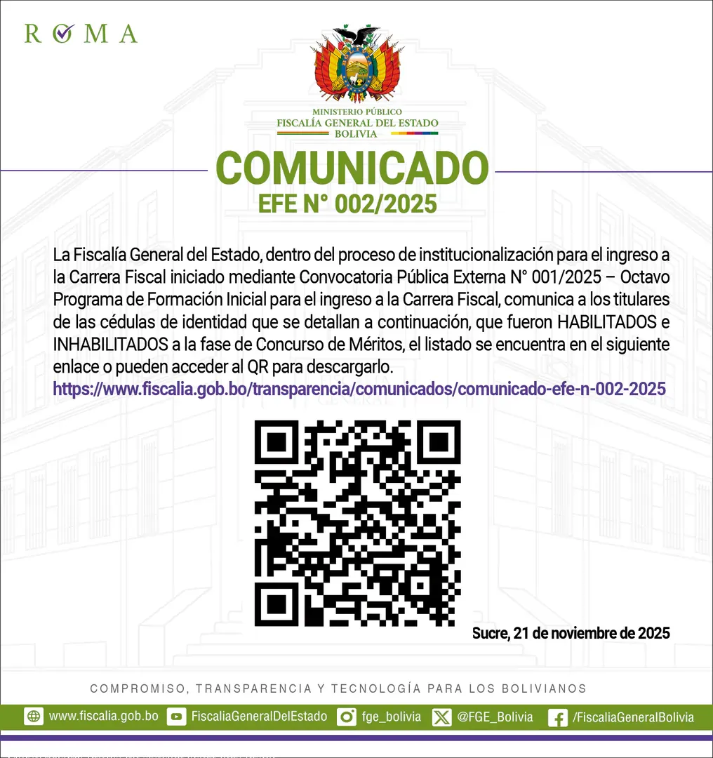COMUNICADO EFE Nº 002 /2025