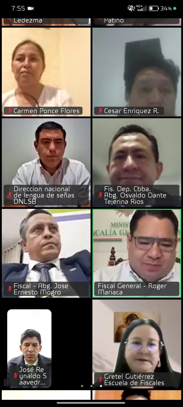 FISCALÍA DESARROLLA CURSO DE LENGUA DE SEÑAS BOLIVIANA PARA GARANTIZAR ACCESO A LA JUSTICIA A PERSONAS CON DISCAPACIDAD AUDITIVA